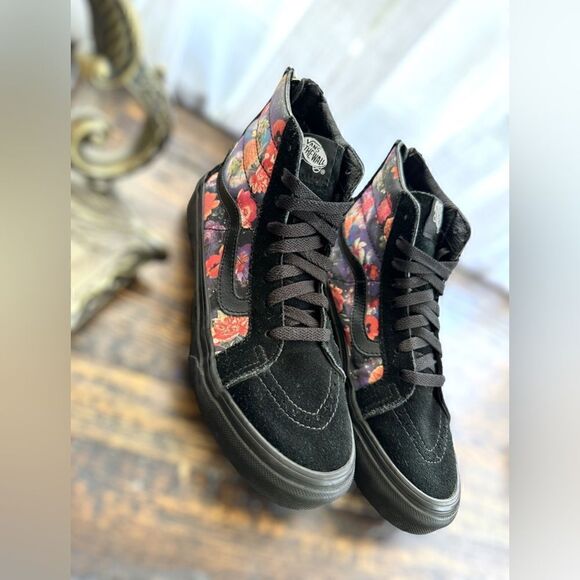 VANS Sk8-Hi Zip Galaxy Floral Black Sneakers Shoes Size 5.5 Men 7.0 Women - Picture 5 of 16